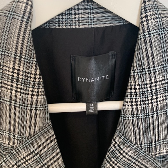 Dynamite double button blazer plaid pattern - Picture 3 of 12